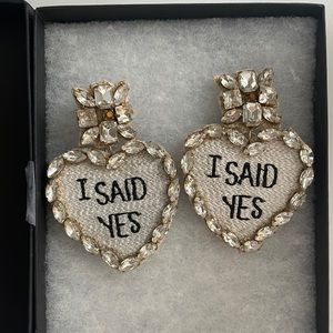“I Said Yes” Bridal earrings